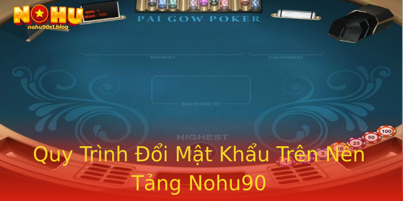 Quy Trình Đổi Mật Khẩu Trên Nền Tảng Nohu90 Quy Trình Đổi Mật Khẩu Trên Nền Tảng Nohu90